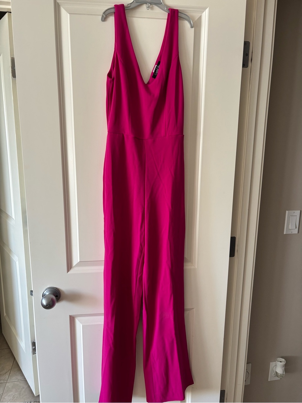 Women’s Fuchsia V-Neck Jumpsuit